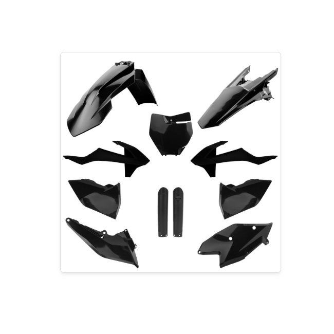 FULL KIT PLASTICOS POLISPORT KTM SX/SXF 16/18 NEGRO