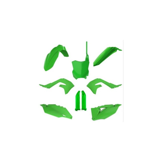 FULL KIT PLASTICOS POLISPORT  KAWASAKI KX250F-21-24 KX450F-19-23 VERDE