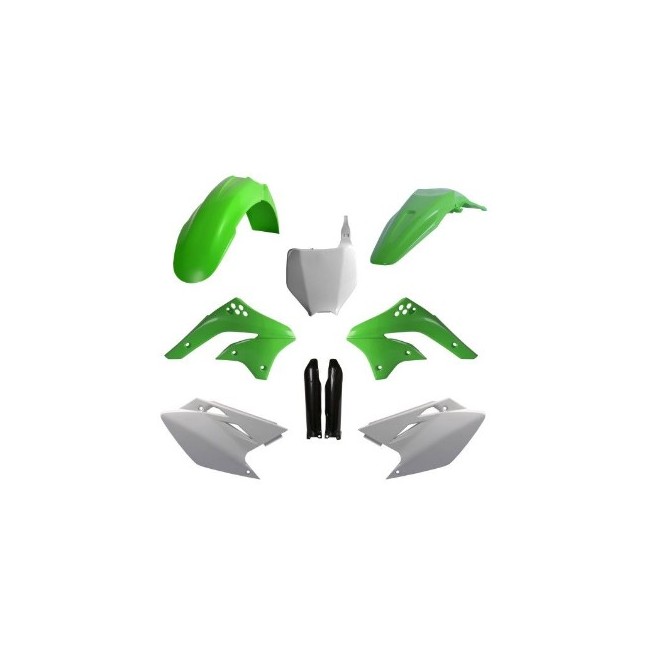 FULL KIT DE PLASTICOS POLISPORT MX KAWASAKI KX450F (06-08) REPLICA (08)