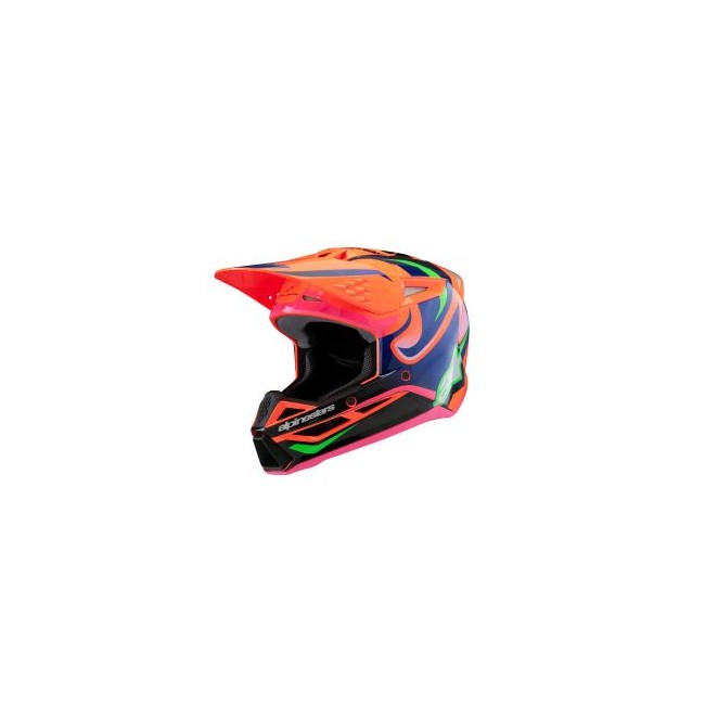 CASCO ALPINESTAR JUNIOR S-M3 DEEGAN ROSA-NARANJA-AZUL