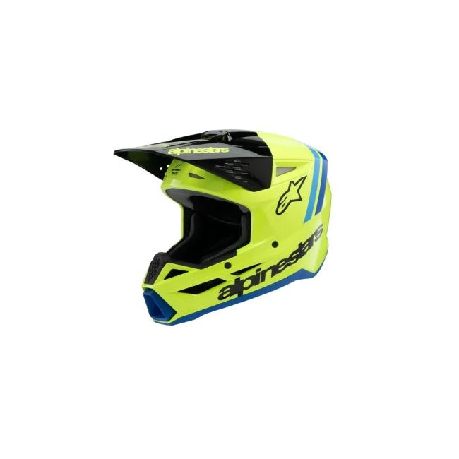 CASCO ALPINESTAR JUNIOR S-M3 RADIUM AMARILLO-NEGRO-AZUL