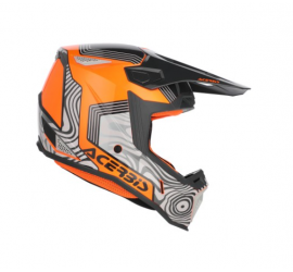 CASCO WHOOPS GRIS/NARANJA