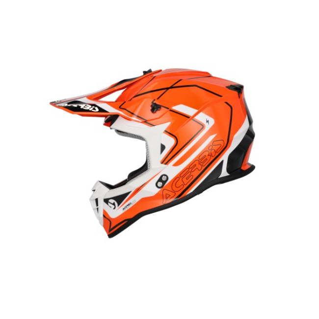 CASCO LINEAR 2206 GRAPHIC NARANJA/BLANCO
