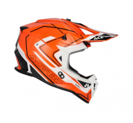CASCO LINEAR 2206 GRAPHIC NARANJA/BLANCO