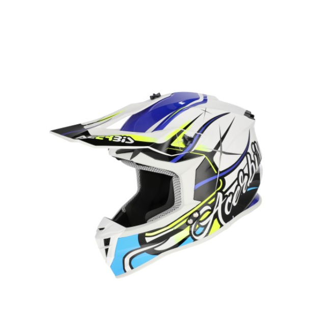 CASCO LINEAR 2206 GRAPHIC BLANCO/AZUL
