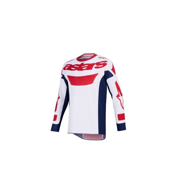 CAMISETA ALPINESTAR RACER RIWAY BLANCO-AZUL-ROJO
