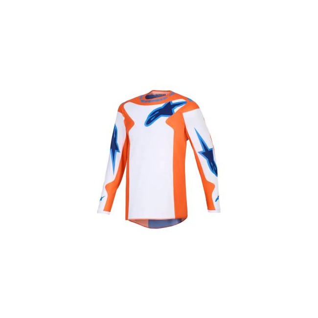 CAMISETA ALPINESTAR FLUID GRID NARANJA-AZUL-BLANCO