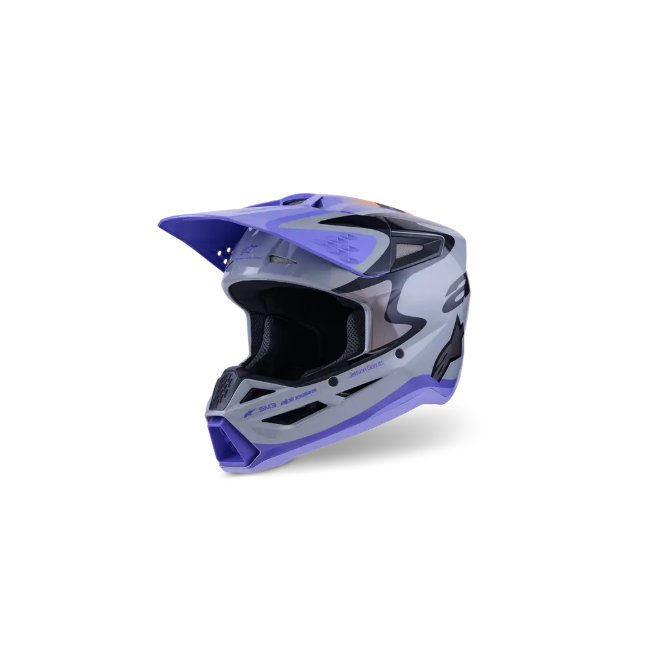 CASCO JUNIOR ALPINESTAR SM3 JETTSON GRIS/MORADO