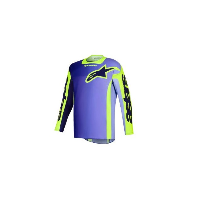 CAMISETA ALPINESTAR RACER PORTL MORADO-AMARILLO FLUOR