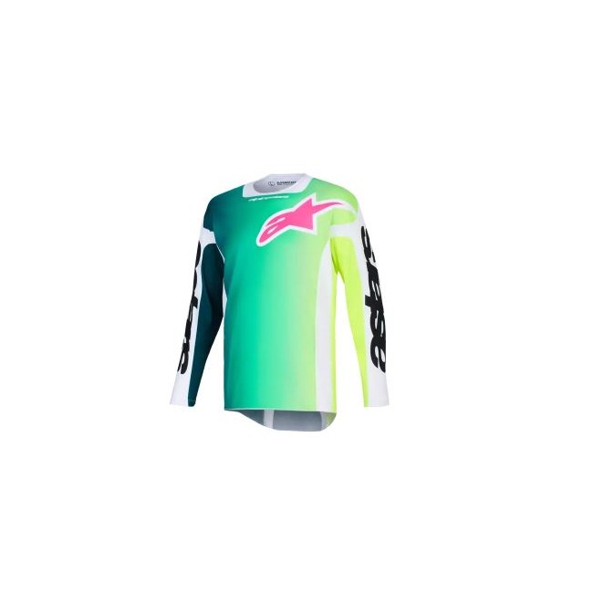 CAMISETA ADULTO ALPINESTAR RACER PORTL VERDE-BLANCO-NEGRO