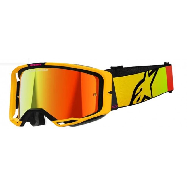 GAFAS ALPINESTAR VISION 8 AMARILLO-ROSA-ROJO