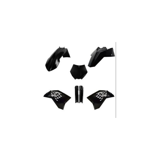 FULL KIT PLASTICOS POLISPORT KTM SX/SXF 07/10 NEGRO