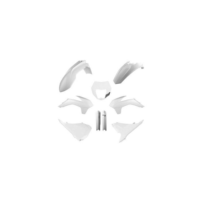 FULL KIT PLASTICO POLISPORT KTM EXC/EXCF 14/15 BLANCO