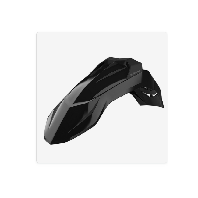 GUARDABARROS DELANTERO UNIVERSAL SM POLISPORT NEGRO
