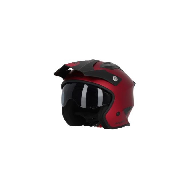 CASCO ACERBIS JET ARIA METALIZADO ROJO