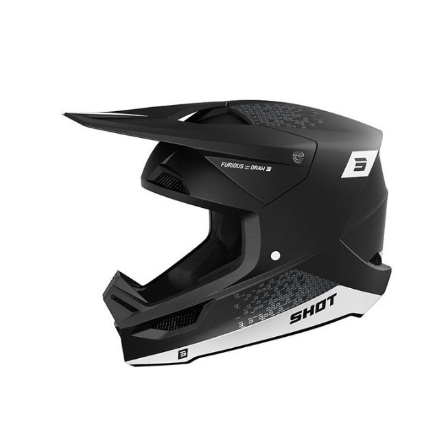 CASCO SHOT FURIOUS NEGRO-BLANCO