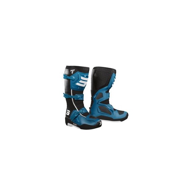 BOTAS SHOT RACE 4 AZUL BLANCO NEGRO