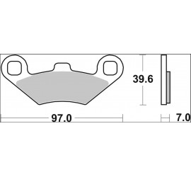 PASTILLAS FRENO BREMBO Delanteras Sinterizadas ATV/Quad Polaris Predator 500 3--