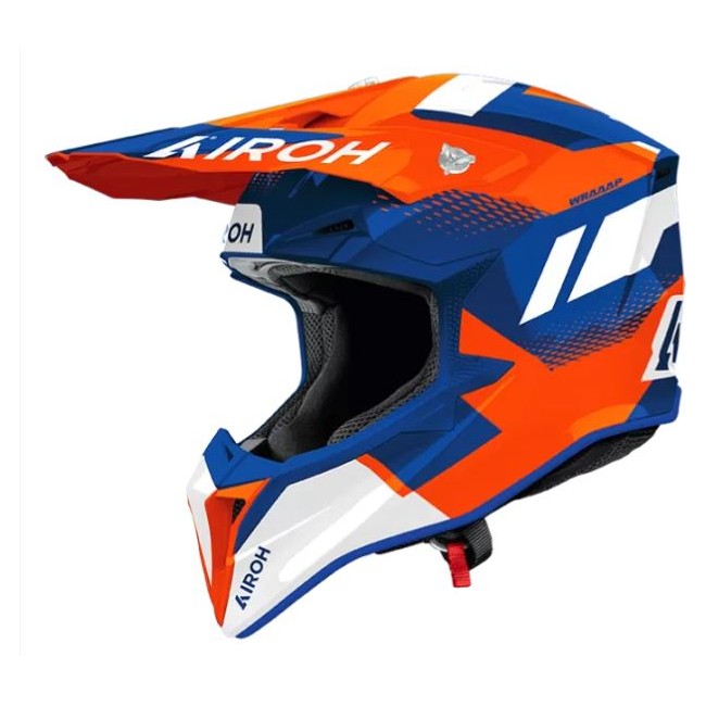 CASCO AIROH WRAAP VISION NARANJA-AZUL