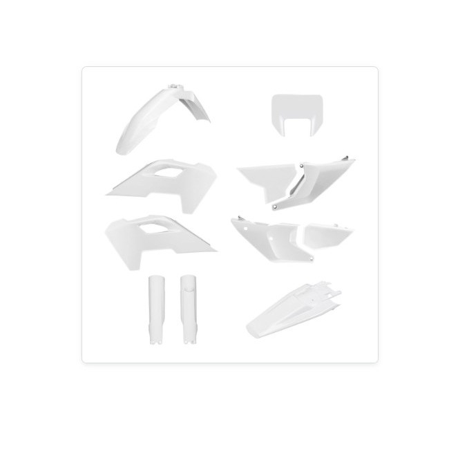 FULL KIT PLASTICOS POLISPORT HUSQVNA TE150/250/300FE250/350/450/501 24-25 BLANC0