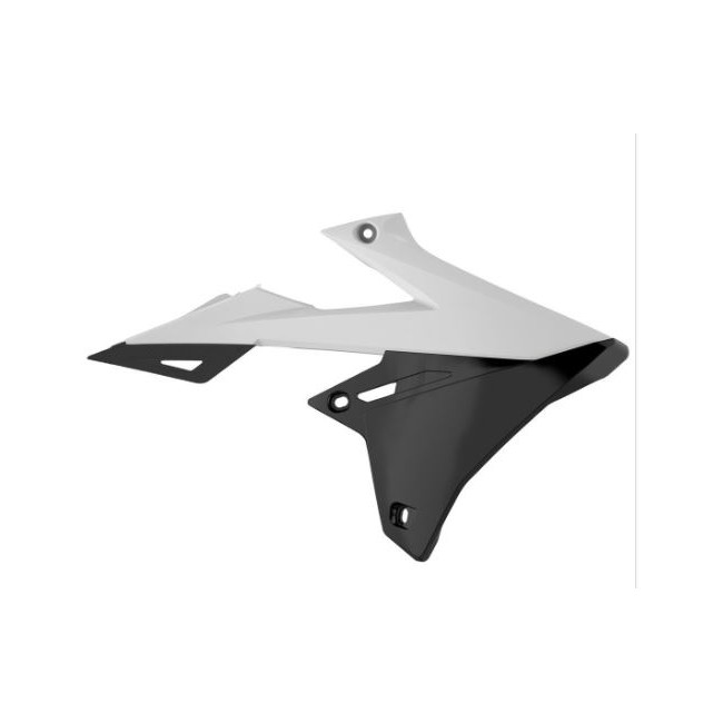 ALETAS DE RADIADOR POLISPORT SUZUKI RMZ450 18-26 BLANCO NEGRO