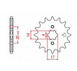 PIÑON  HONDA CRF110F 15-19