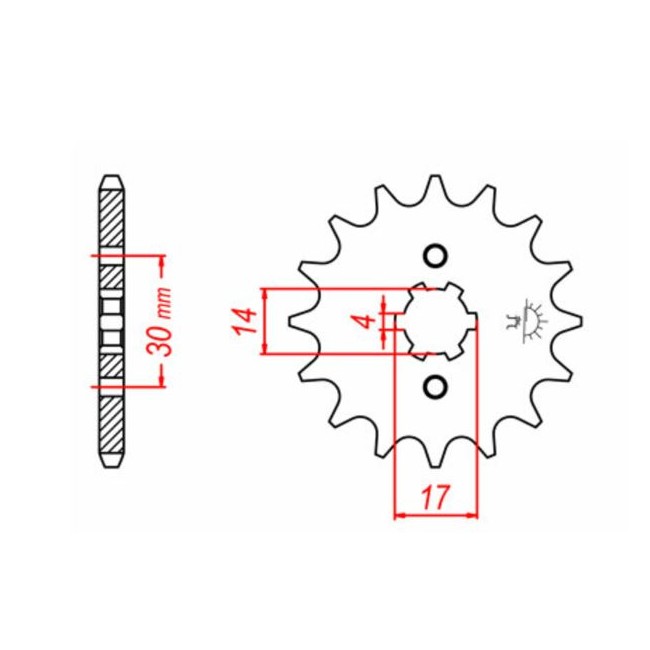 PIÑON  HONDA CRF110F 15-19