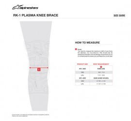 RODILLERA ALPINESTAR ORTOPEDICA RK-1 PLASMA NEGRO ROJO