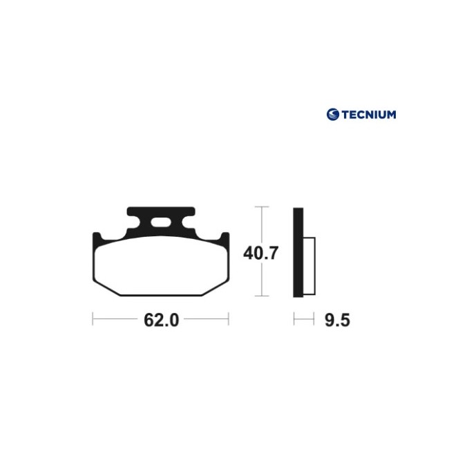 PASTILLAS DE FRENO TECNIUM SINTERIZADAS YAMAHA/SUZUKI YZ 125 96-97/ RM 250 91-95