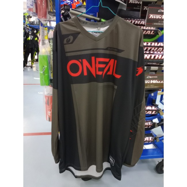 CAMISETA ONEAL ELEMENT 2025 ROJO-NEGRO-GRIS