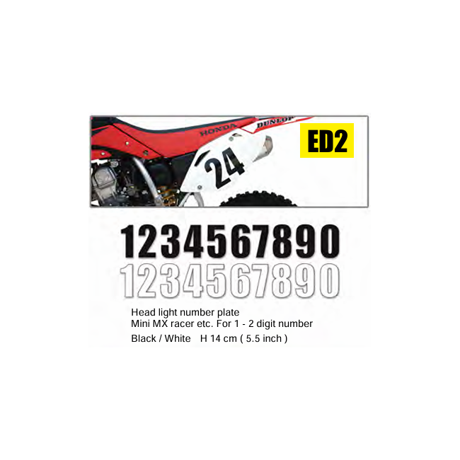 PACK 3 NUMEROS BLANCO 140mm