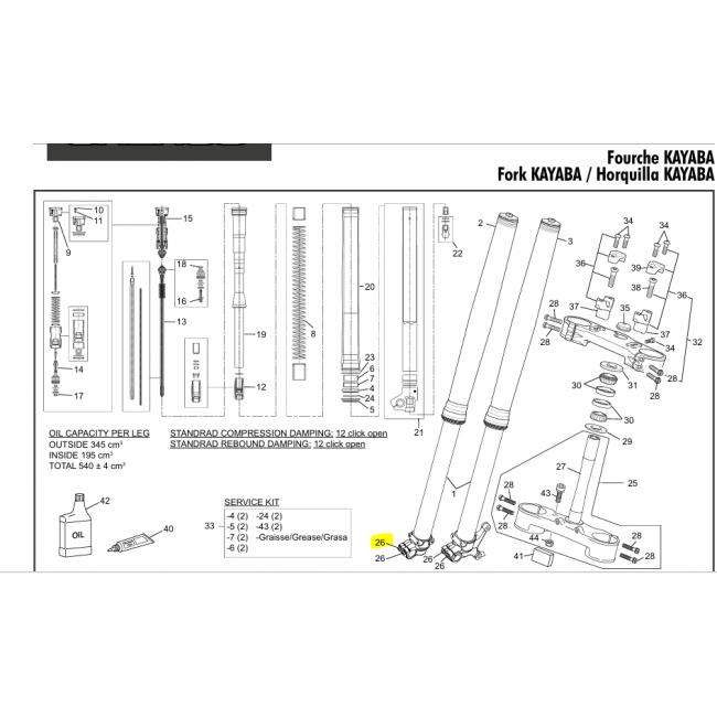 TORNILLO ESPECIAL SHERCO KAYABA