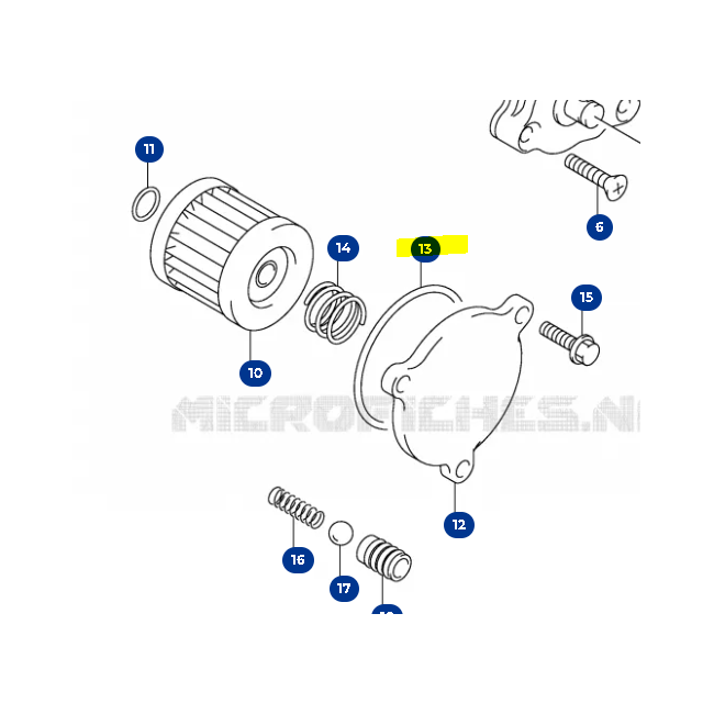 JUNTA TAPA  FILTRO DE ACEITE SUZUKI LTZ400