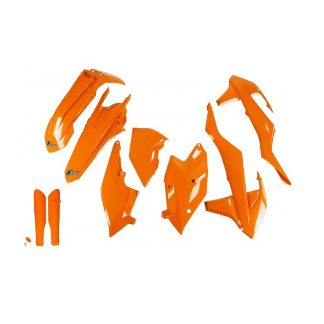 FULL KIT PLÁSTICO UFO KTM EXC 125/150/250 EXCF 250/350/450 17/19 NARANJA