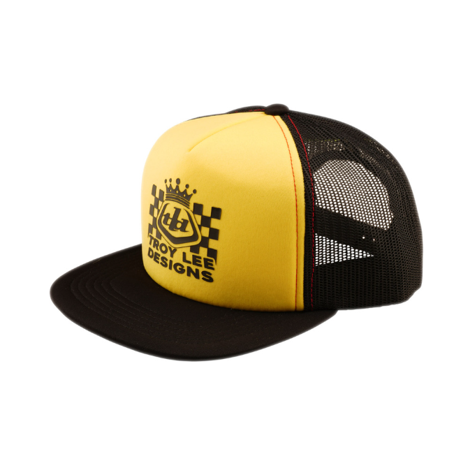 Gorra TROY LEE DESIGNS Trucker Snapback AMARILLO NEGRO