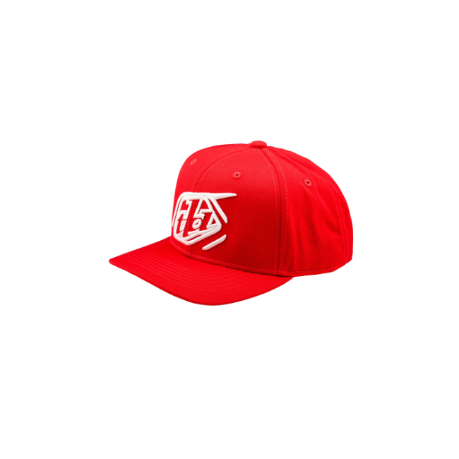 Gorra TROY LEE DESIGNS Curved Snapback Badge ROJO