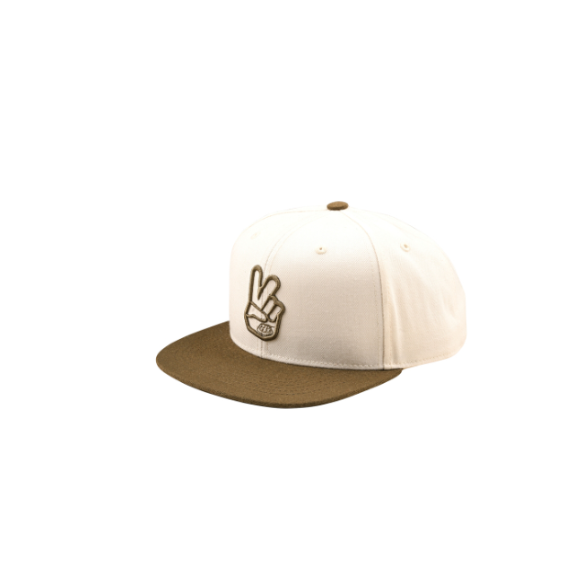 Gorra TROY LEE DESIGNS Flat Bill Snapback Peace BLANCO MARRON