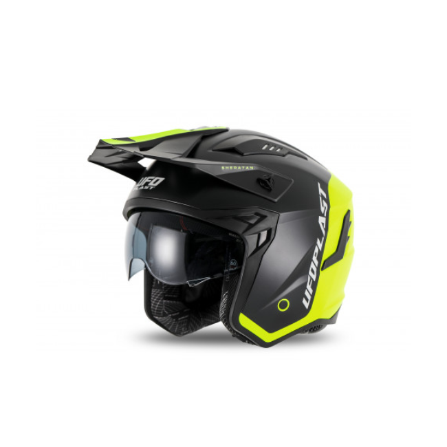 CASCO UFO JET SHERATAN AMARILLO NEGRO