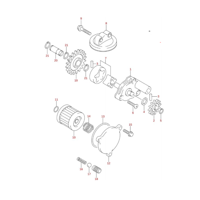 Pinon bomba aceite original LTZ 400 (n19)