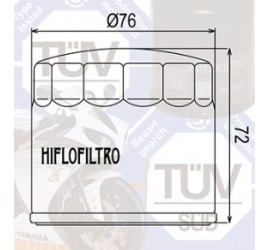FILTRO DE ACEITE HIFLOFILTRO PARA DUCATI DESERT X 950 22-25