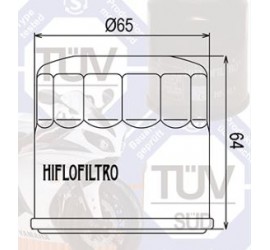 FILTRO DE ACEITE HIFLOFILTRO PARA HONDA AFRICA TWIN CRF 1000 (VER MODELOS)