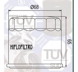 FILTRO DE ACEITE HIFLOFILTRO PARA SUZUKI 400-450-500-700-750