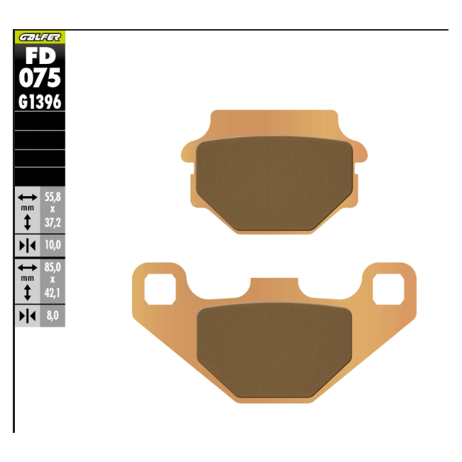 PASTILLA SINTERIZADA TRASERO GALFER APRILIA PEGASO 650 98-00