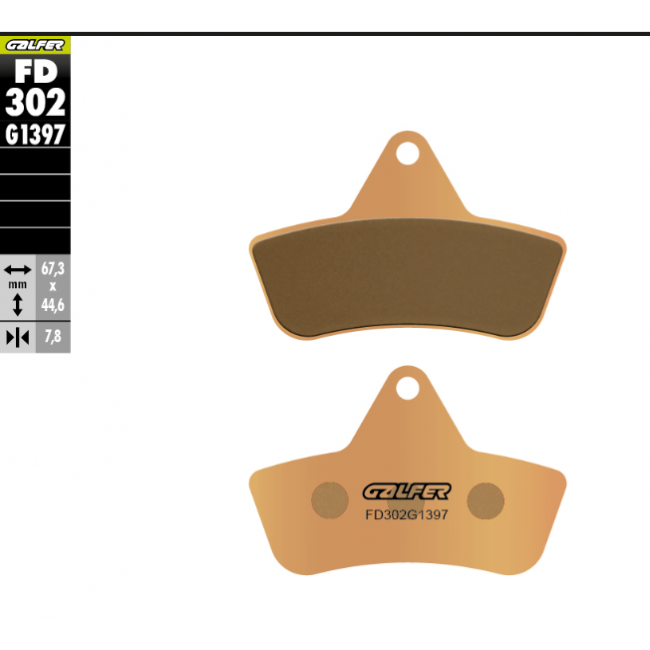 PASTILLA DELANTERA GALFER ARTIC CAT 250 2X4/4X4 TODOS 98-04