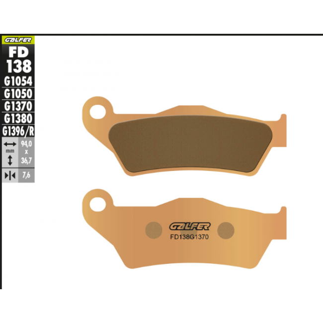 PASTILLA SINTERIZADA BMW GALFER DELANTERO G 450 X 08
