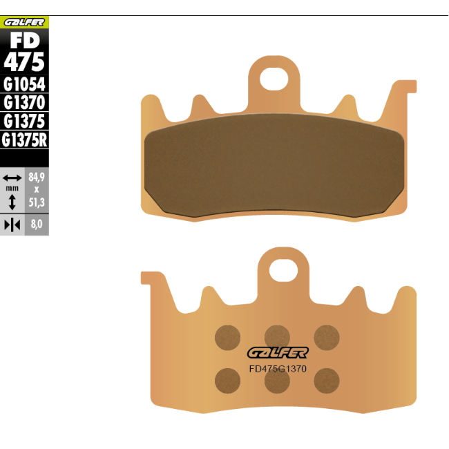 PASTILLA SINTERIZADA GALFER BMW DELANTERO F800R 15