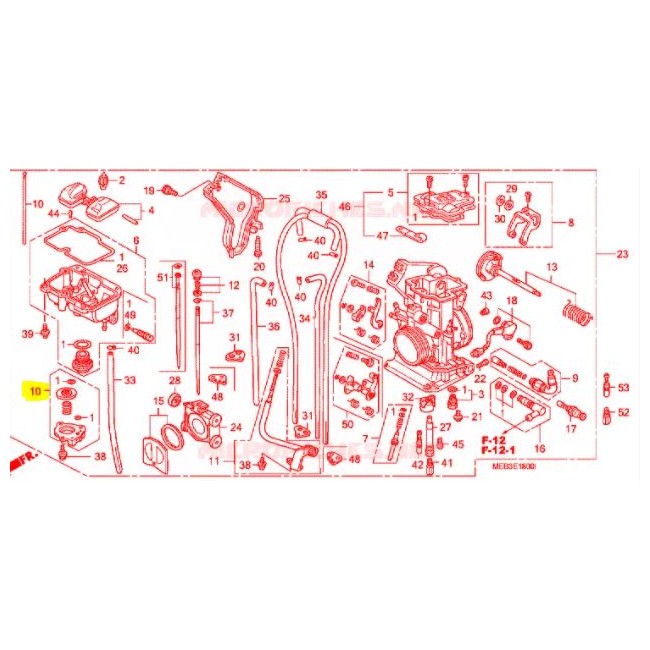 JUEGO DE DIAFRAGMA BOMBA ACELERADOR CARBURADOR HONDA CRF 450 R 03-06