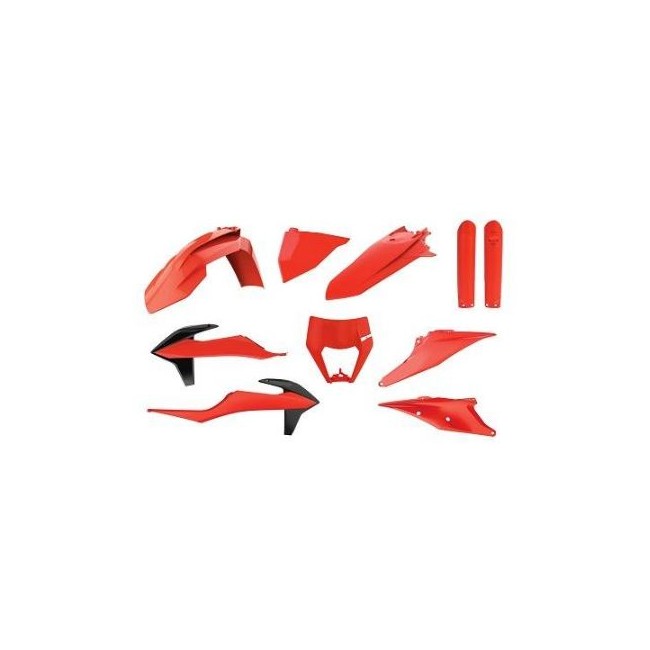 KIT DE PLASTICOS POLISPORT KTM EXC / EXC-F /XC-W/XCF-W 20-21 NARANJA FLUOR