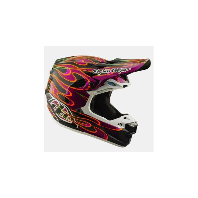 CASCO TROY LEE DESIGNS SE5 CARBON MIPS TORCHED NEGRO/VIOLETA