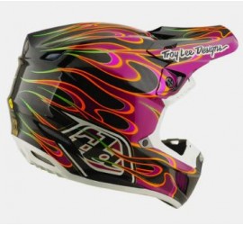 CASCO TROY LEE DESIGNS SE5 CARBON MIPS TORCHED NEGRO/VIOLETA